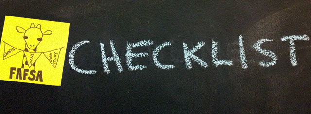 fafsa checklist fafsa checklist