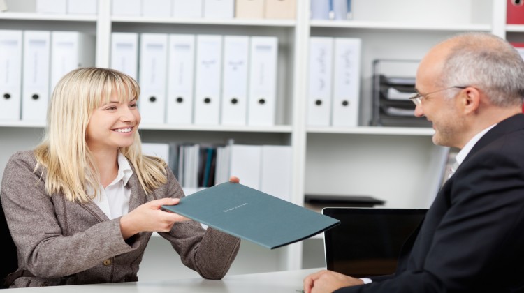Woman Holding Cover Letter Woman Holding Cover Letter
