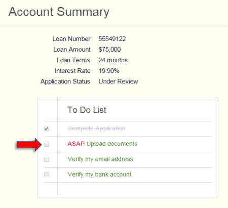 Applying for a business loan from Lending Club: Upload docs