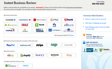 Details on Kabbage loan application process