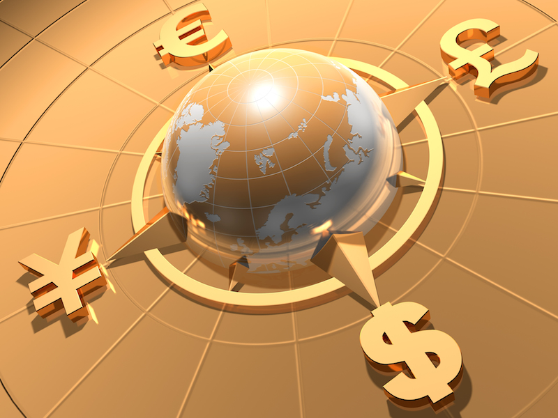Global currency illustration