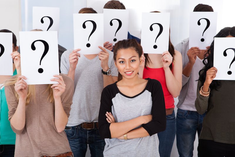 Woman with questions