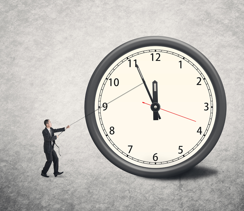 Man with clock