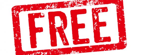 Red stamp on a white background - Free