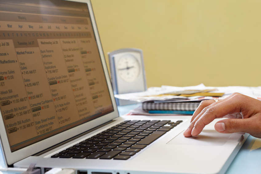 Checking schedule on a computer