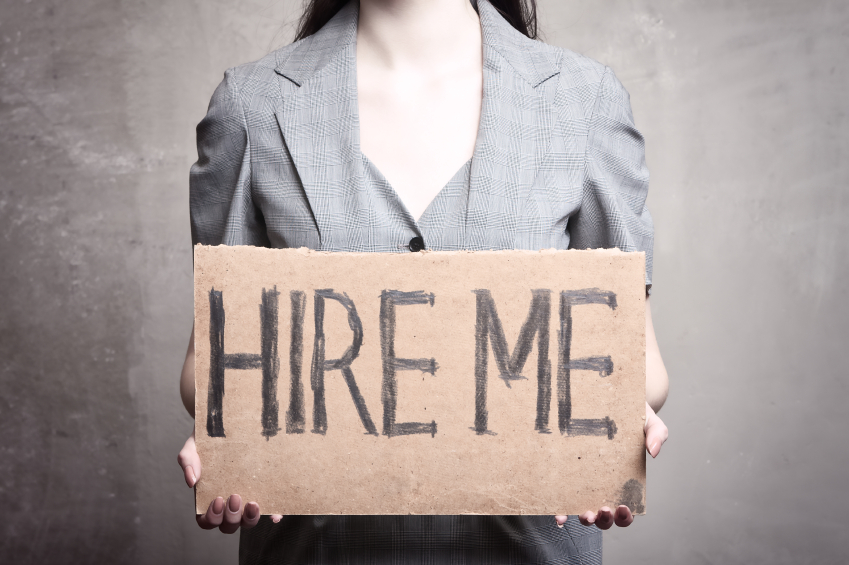 Hire me sign.