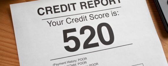 Credit report with low score