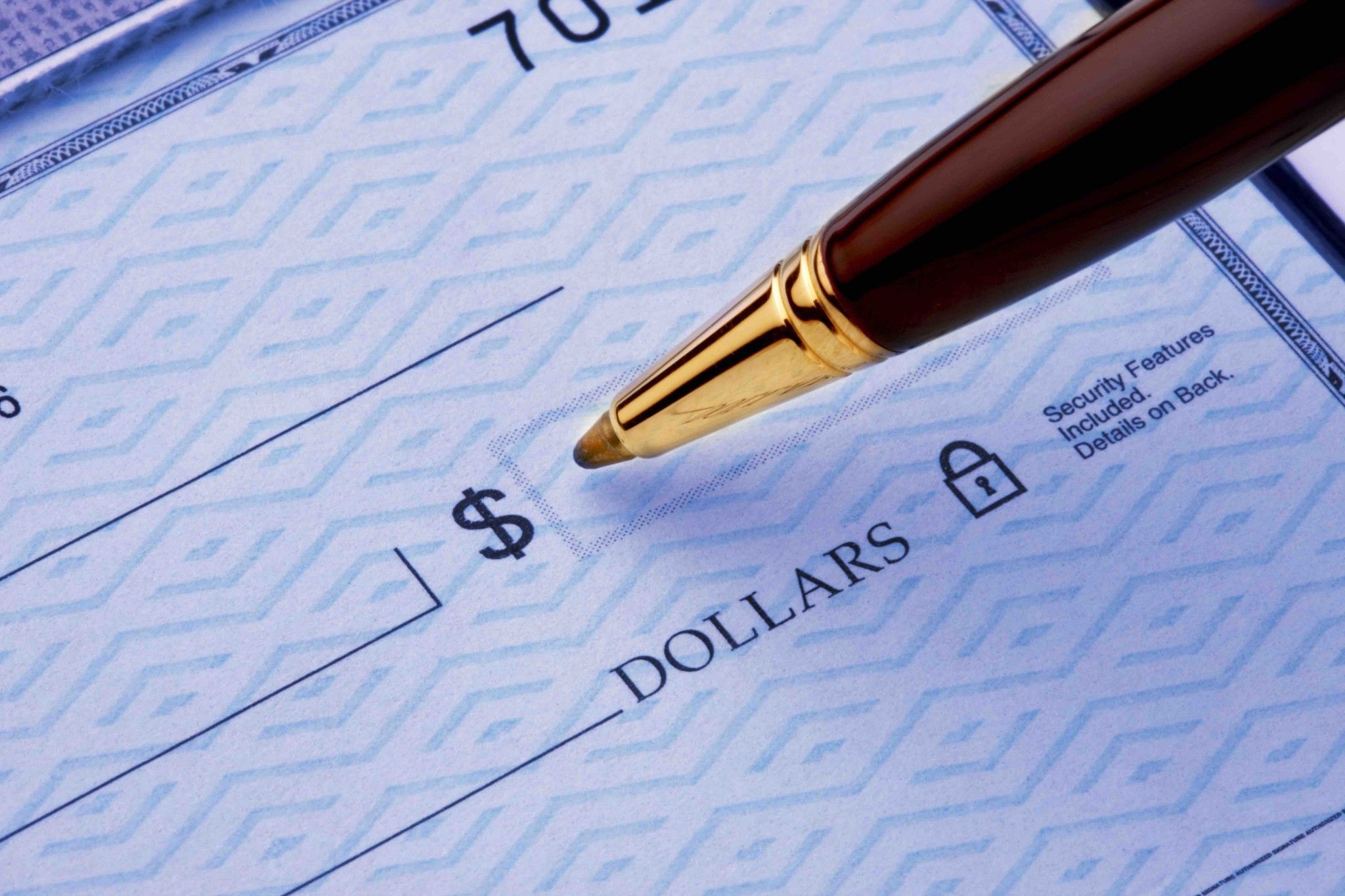 Writing a check to a lender