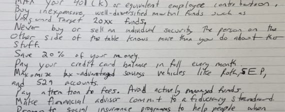 Index card reprinted with permission. Copyright Harold Pollack