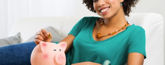 person saving money