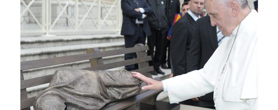 Pope Francis and sculpture