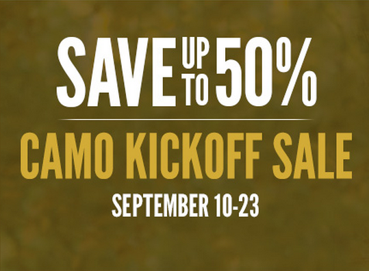 Cabela’s Camo Kickoff Sale