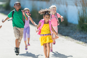 Elementary Students Outside