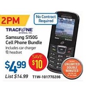 Tiger Direct TracFone Samsung S150G Cell Phone Bundle