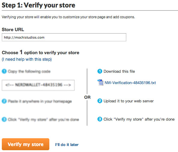 How to verify by uploading a text file