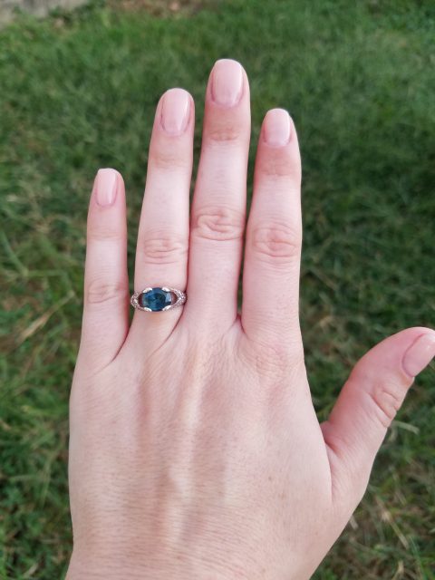 Grob's engagement ring. Photo courtesy of Cassie Grob.